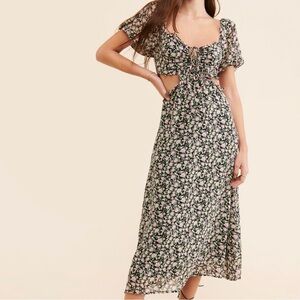 Ruffle Cutout Midi Dress from ASTR The Label